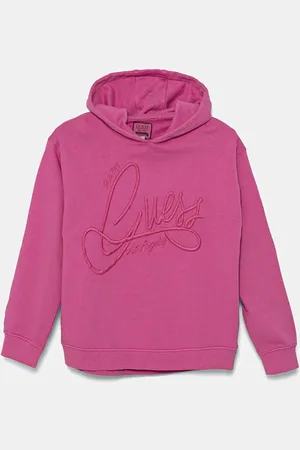 Guess Dětská bavlněná mikina barva, s kapucí, s aplikací, J5GQ03 KAD74