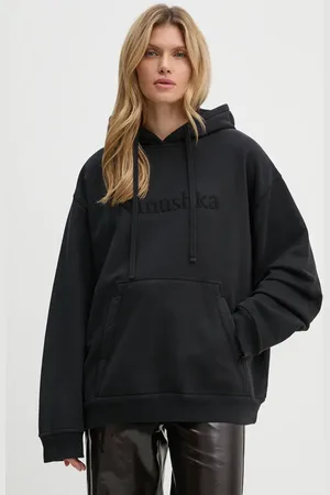 Nanushka Bavlněná mikina EVER dámská, barva, s kapucí, s aplikací, NU24CRSH00199