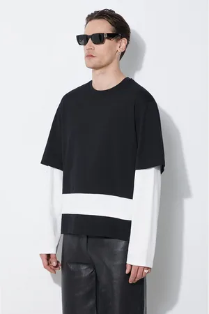 Neil Barrett Bavlněné tričko s dlouhým rukávem Triple Layer Ready-Style Crew Neck barva, MY70275A-Y552-118N