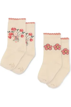 Konges Sløjd Dětské ponožky 2 PACK ROSE SOCKS 2-pack barva, KS103383