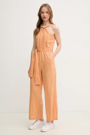 Pepe Jeans Bavlněná kombinéza EDITH barva, s výstřihem do v, PL230514