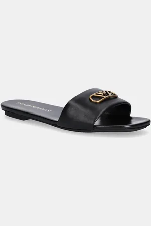 Emporio Armani Kožené pantofle dámské, barva, X3P846 XF271 00002