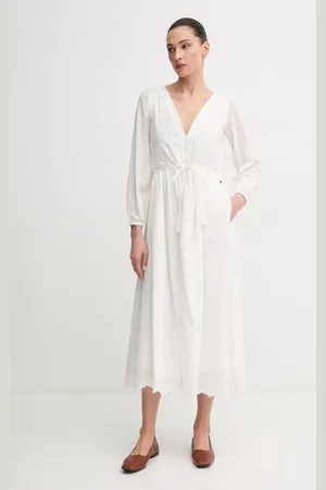 Pepe Jeans Bavlněné šaty DEEPTY barva, midi, PL953693