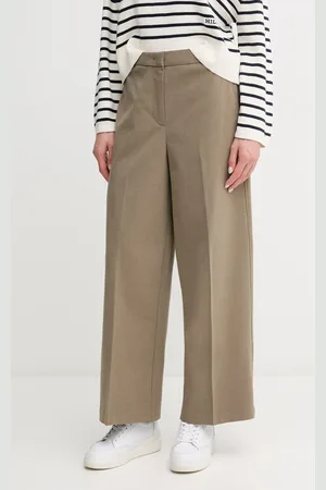 Tommy Hilfiger Kalhoty dámské, barva, široké, high waist, WW0WW45463