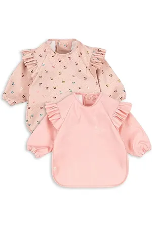 Konges Sløjd Dětský podbradník 2 PACK DINNER BIB WITH SLEEVES AND FRILL 2-pack KS103157