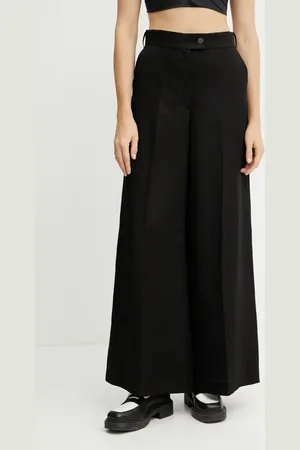 Ivy & Oak Lněné kalhoty PIERA ANN dámské, barva, široké, high waist, IO115208