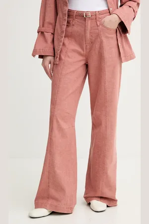 Gestuz Kalhoty dámské, barva, široké, high waist, 10909927