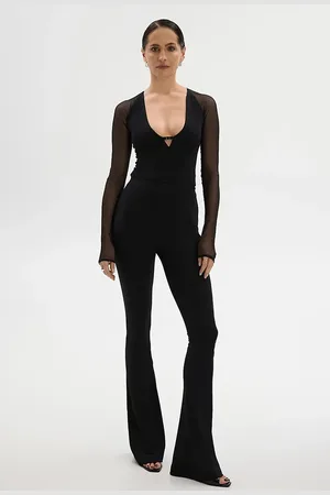 Saint Body Kalhoty HIGH RISE FLARED PANTS dámské, barva, zvony, high waist, SB.602