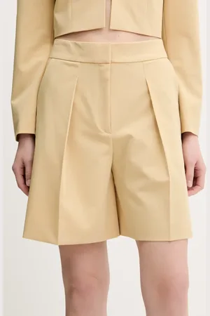 HUGO BOSS Kraťasy dámské, barva, hladké, high waist, 50537900