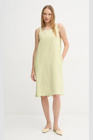 DKNY Lněné šaty barva, mini, P5BBCATP
