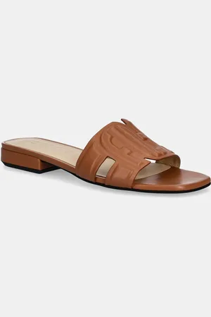 Furla Kožené pantofle Summer Mule dámské, barva, YJ34SUM X30000 RY000