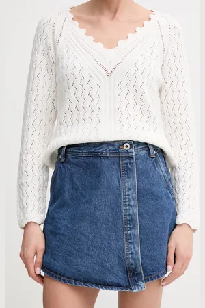 Pepe Jeans Kalhotová sukně REGULAR SKORT HW barva, high waist, PL801187ID3