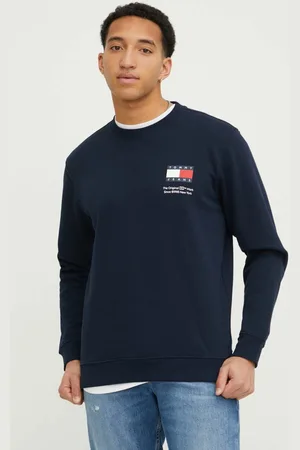 Tommy Hilfiger Mikina pánská, tmavomodrá barva, s potiskem, DM0DM18913