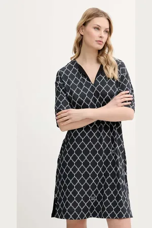 Max Mara Plážové šaty tmavomodrá barva, 2516621079600