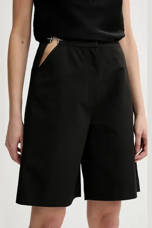HELIOT EMIL Kraťasy dámské, barva, hladké, high waist, SS25_W_10_200_BLK01
