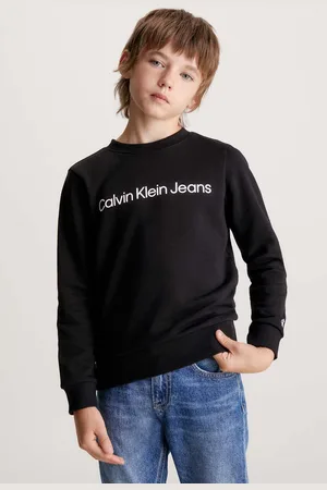 Calvin Klein Dětská bavlněná mikina barva, s potiskem