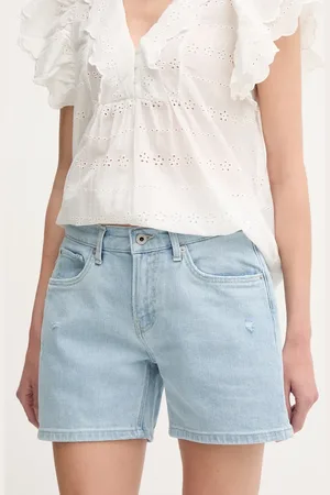Pepe Jeans Džínové šortky REGULAR SHORT HW MABLE dámské, barva, medium waist, PL801188PG8