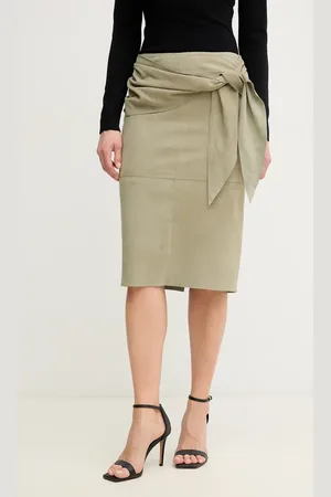 Pinko Semišová sukně barva, mini, 104723 A2EY
