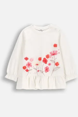 COCCODRILLO Dětské tričko s dlouhým rukávem barva, NOSTALGIC MEADOW GIRL NEWBORN