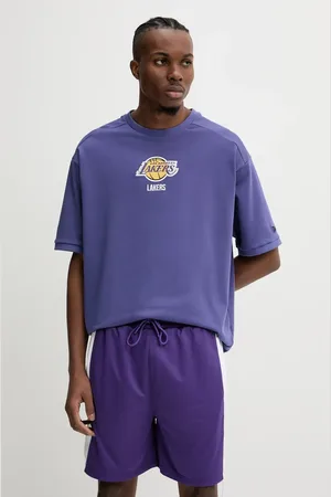 New Era Bavlněné tričko Lakers pánské, barva, s aplikací, 60596460
