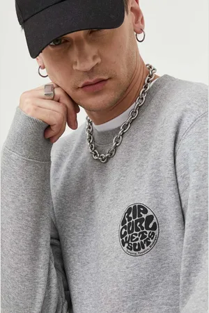 Rip Curl Mikina pánská, černá barva, s potiskem