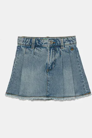 Benetton Dětská riflová sukně barva, mini, áčková, 4VJEC002F
