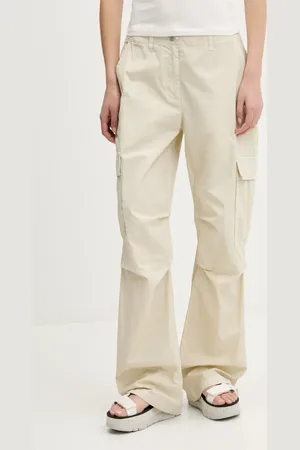 Tommy Hilfiger Kalhoty dámské, barva, široké, high waist, DW0DW20350