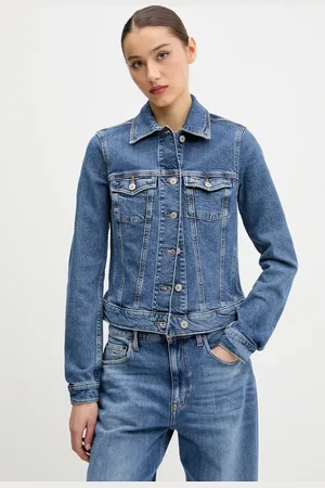 Tommy Hilfiger Džínová bunda barva, přechodná, DW0DW20120