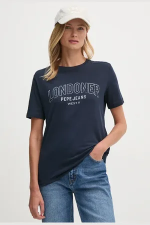 Pepe Jeans Bavlněné tričko GABBY tmavomodrá barva, PL505968