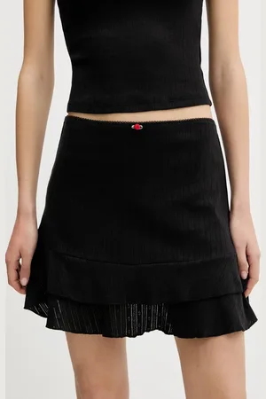 Tommy Hilfiger Bavlněná sukně barva, mini, áčková, DW0DW20606