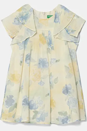 Benetton Dětské bavlněné šaty barva, mini, 4HYUGV02B