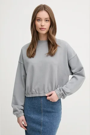 Benetton Bavlněná mikina dámská, barva, hladká, 39BLD109O