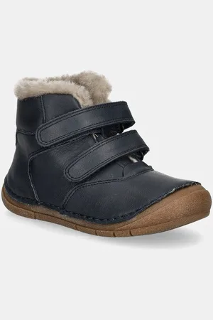 Froddo Dětské kožené zimní boty PAIX UP WINTER tmavomodrá barva, G2110143