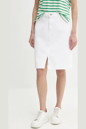 Tommy Hilfiger Bavlněná sukně barva, mini, pouzdrová, WW0WW44391
