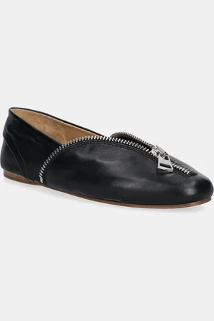 J.W.Anderson Kožené baleríny Biker Ballerina barva, BL0032 LA0268 999