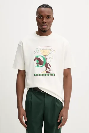 Drôle de Monsieur Bavlněné tričko Le T-Shirt Polo pánské, barva, s potiskem, G-TS241-CO199-OW