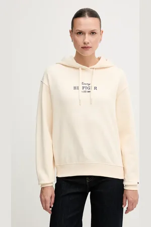 Tommy Hilfiger Bavlněná mikina dámská, barva, s kapucí, s aplikací, WW0WW45528