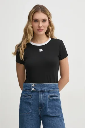 DKNY Bavlněné tričko barva, DJ5T1340