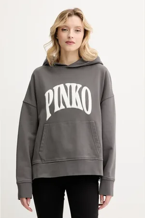 Pinko Bavlněná mikina dámská, barva, s potiskem, 104623 A2CU