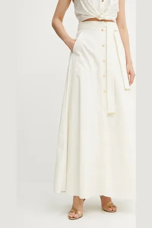 Guess Bavlněná sukně PAT barva, maxi, áčková, 5GGD20 7315A