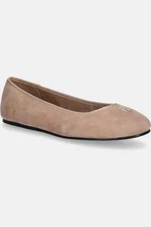 Tommy Hilfiger Semišové baleríny TH HARDWARE SUEDE BALLERINA barva, FW0FW08655