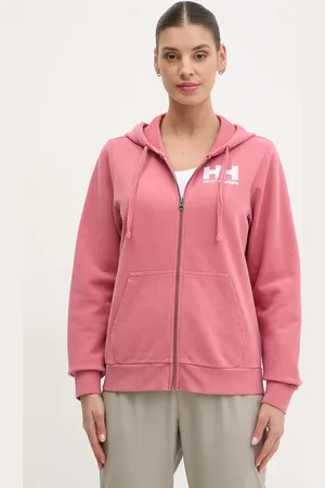 Helly Hansen Bavlněná mikina dámská, barva, s kapucí, melanžová, 34461