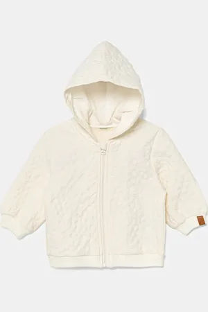 Benetton Dětská mikina barva, s kapucí, hladká, 3JEXA501L