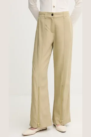 Sisley Kalhoty dámské, barva, high waist, 47ICLF06O