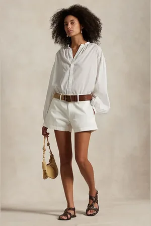 Ralph Lauren Bavlněné šortky dámské, barva, medium waist, 211963798