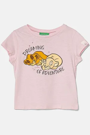 Benetton Dětské bavlněné tričko barva, 3I1XG10GS