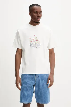 Drôle de Monsieur Bavlněné tričko Le T-Shirt Cocktails pánské, barva, s potiskem, G-TS237-CO002-OW