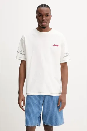 Drôle de Monsieur Bavlněné tričko Le T-Shirt Club House pánské, barva, s aplikací, G-TS240-CO134-OW
