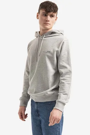A.P.C. Bavlněná mikina Hoodie Item COEAS-H27672 BLACK pánská, barva, s kapucí, hladká