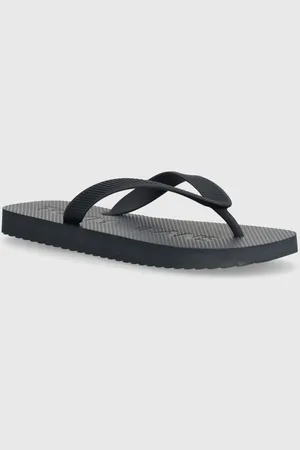 Tommy Hilfiger Žabky TJW LOGO FLIP FLOP dámské, tmavomodrá barva, na plochém podpatku, EN0EN02447